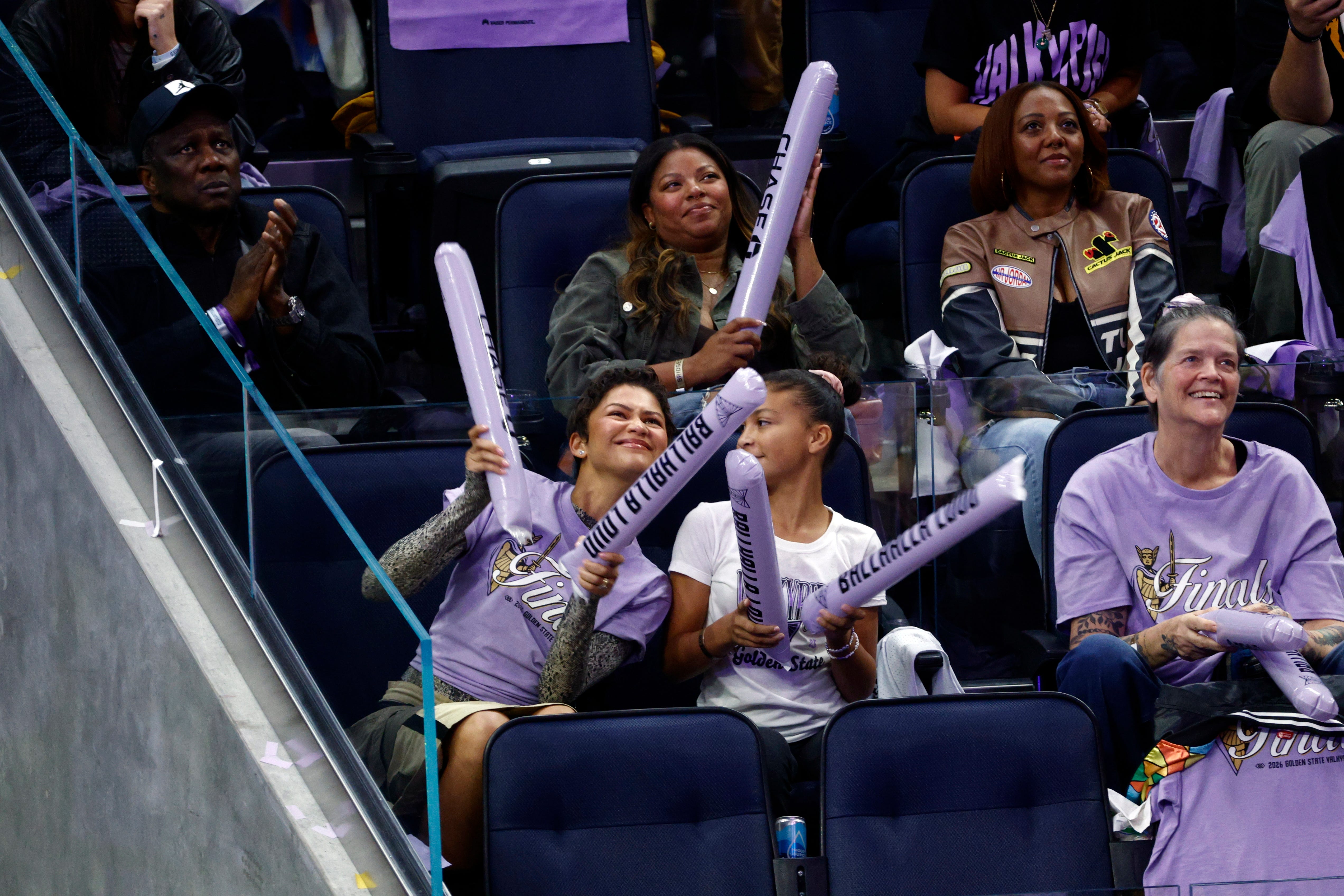 At the WNBA Finals, Zendaya Pairs Her Home Team Pride With a Snakeskin Tee She Co-Designed