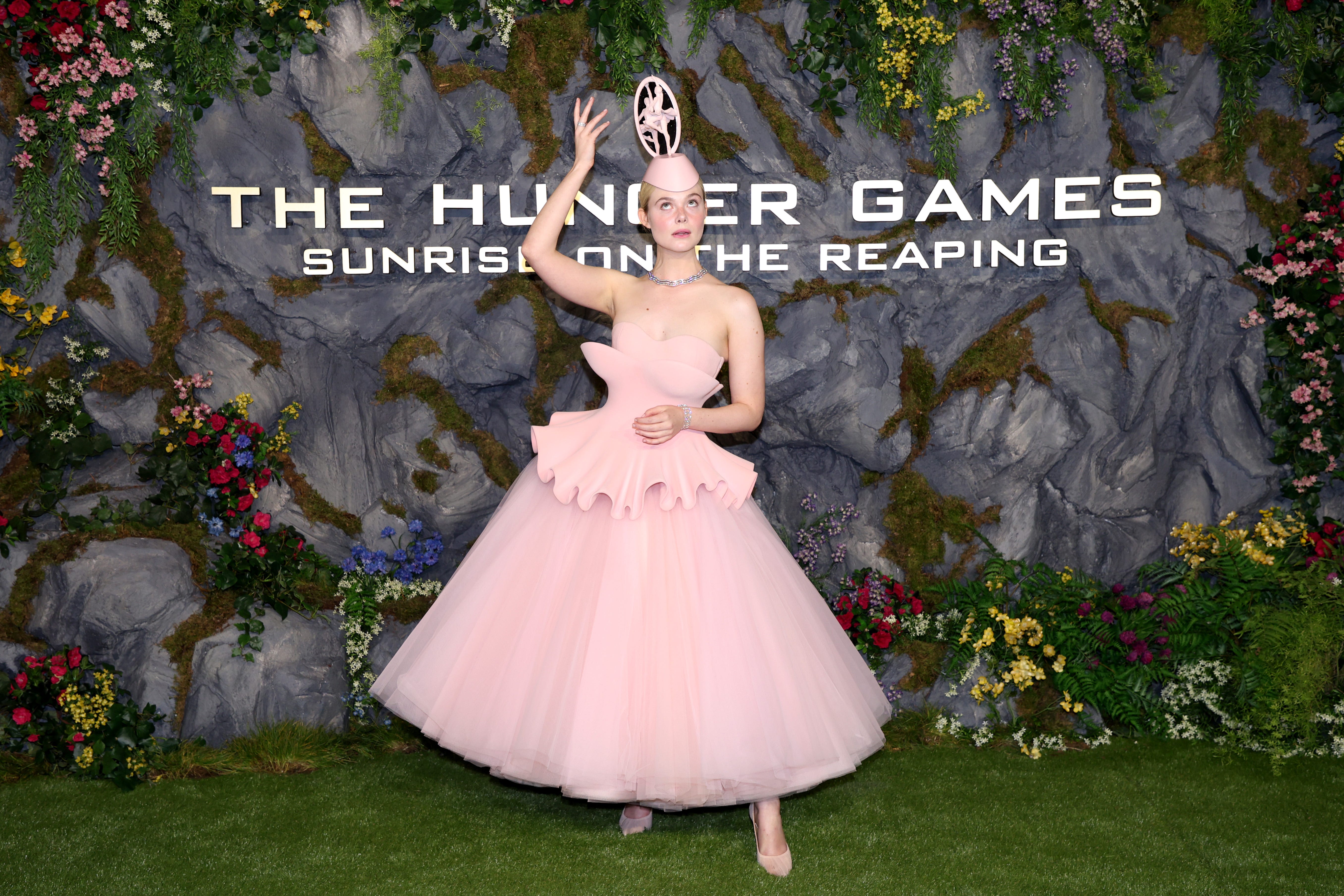 Elle Fanning Takes Balletcore to Artful New Heights With a Music Box-Inspired Headpiece